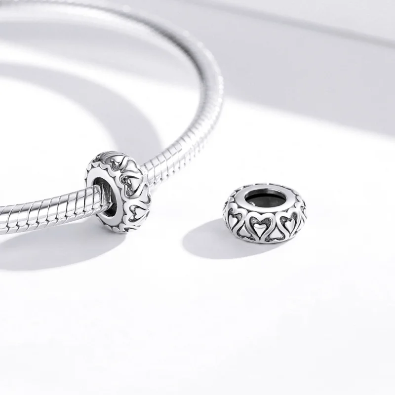(imagem para) Pandora Style Lace Love Spacer Charm - SCC1949 - Visualizar 3