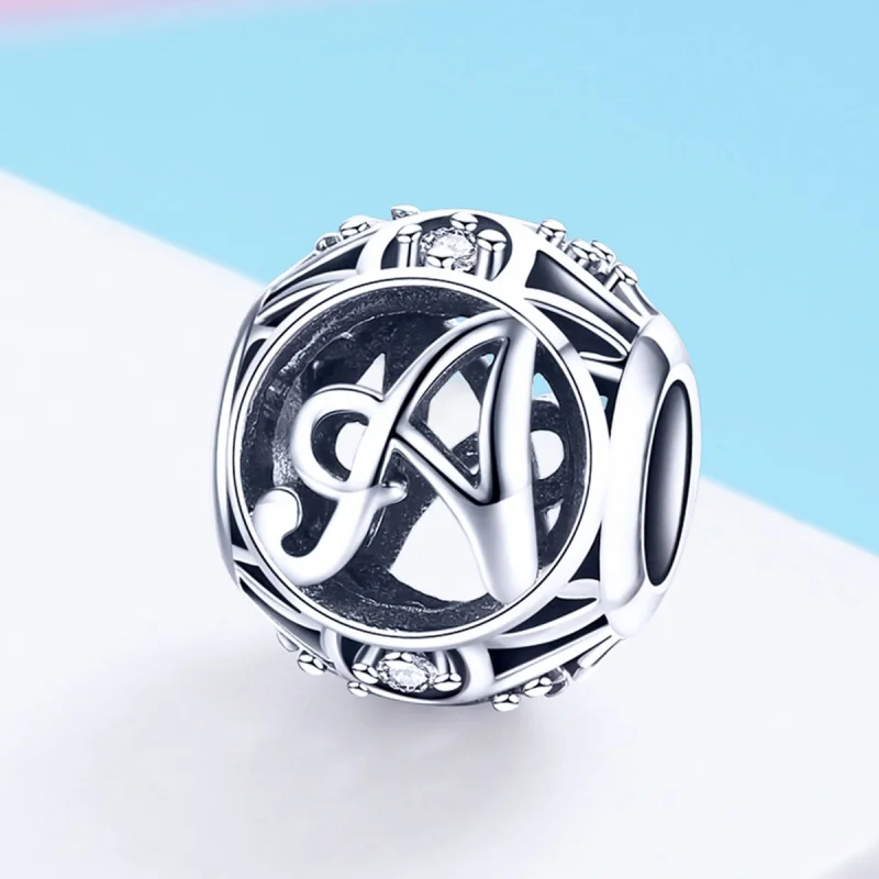 (imagem para) Pandora Style Letter-A Charm - SCC738-A - Visualizar 2