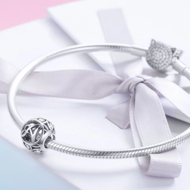 (imagem para) Pandora Style Letter-A Charm - SCC738-A - Visualizar 4