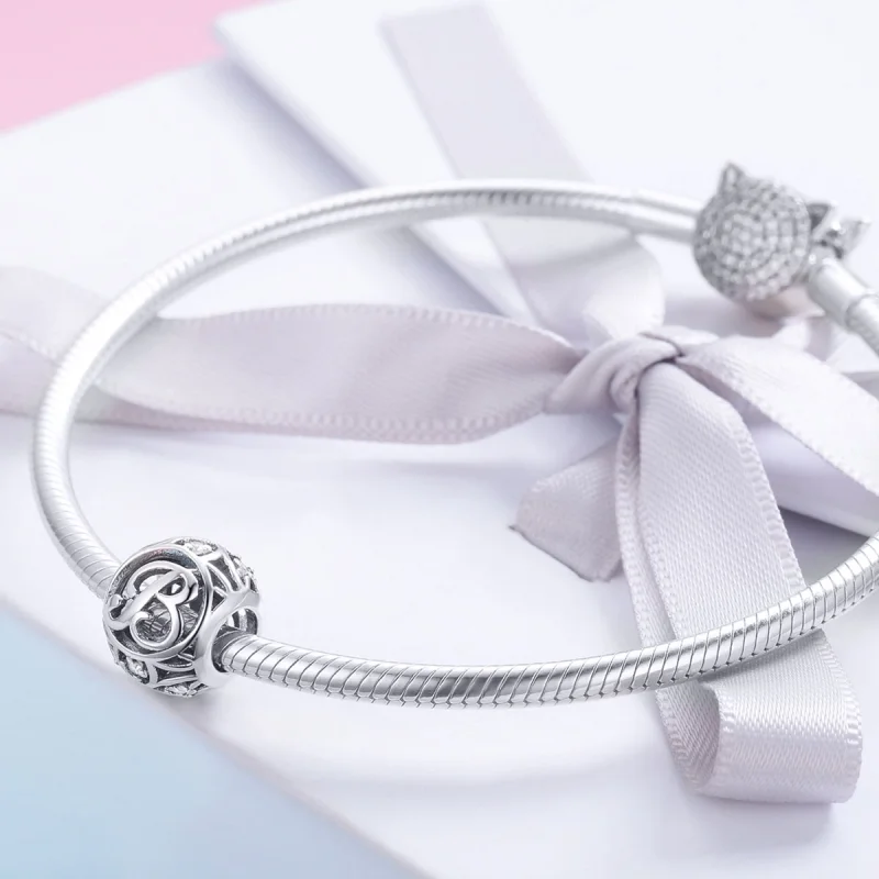 (imagem para) Pandora Style Letter-B Charm - SCC738-B - Visualizar 4