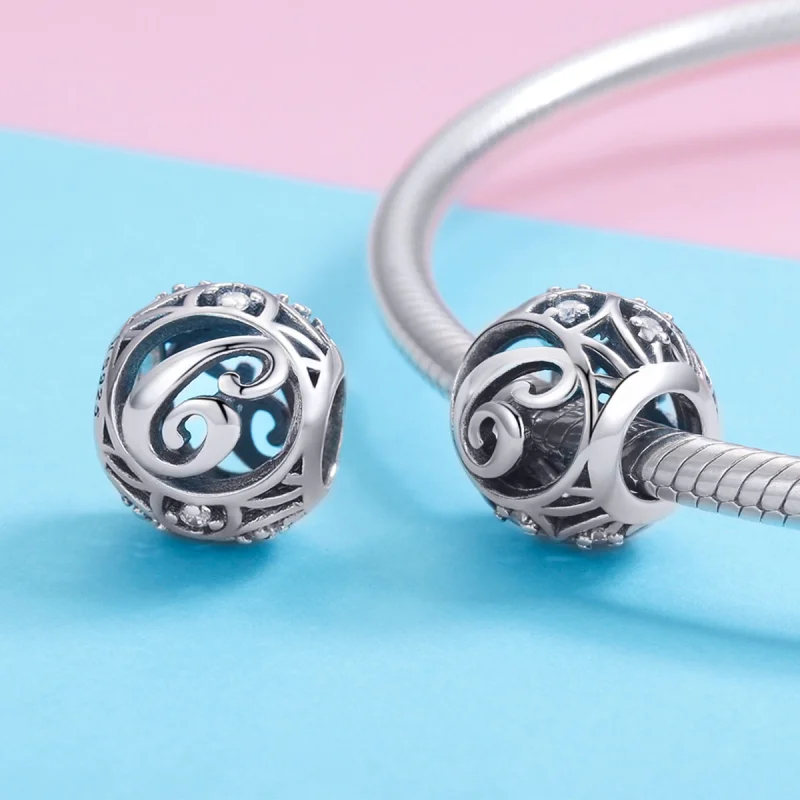 (imagem para) Pandora Style Letter-C Charm - SCC738-C - Visualizar 3