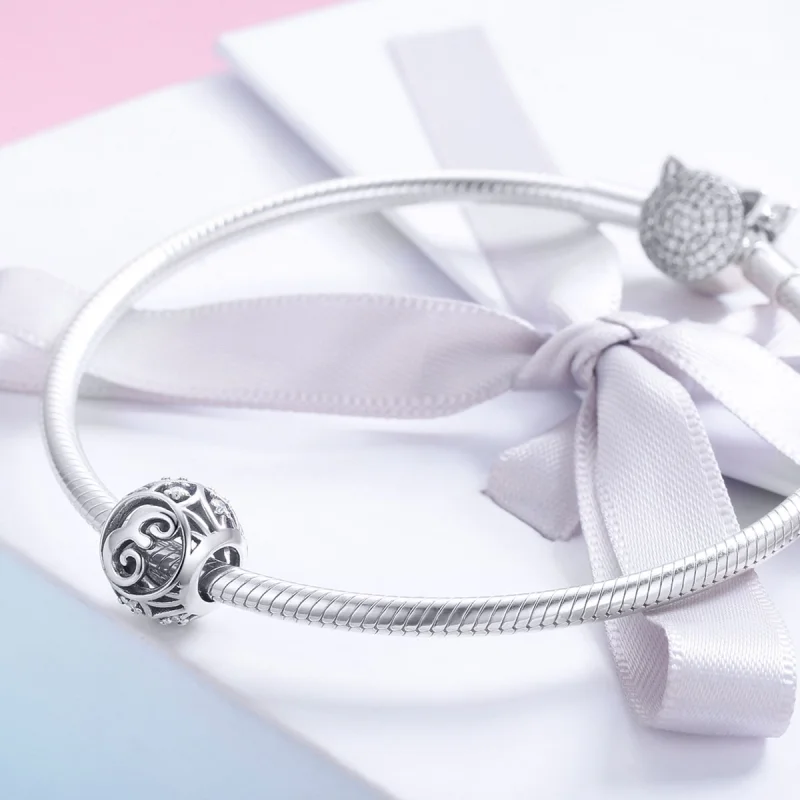 (imagem para) Pandora Style Letter-E Charm - SCC738-E - Visualizar 4