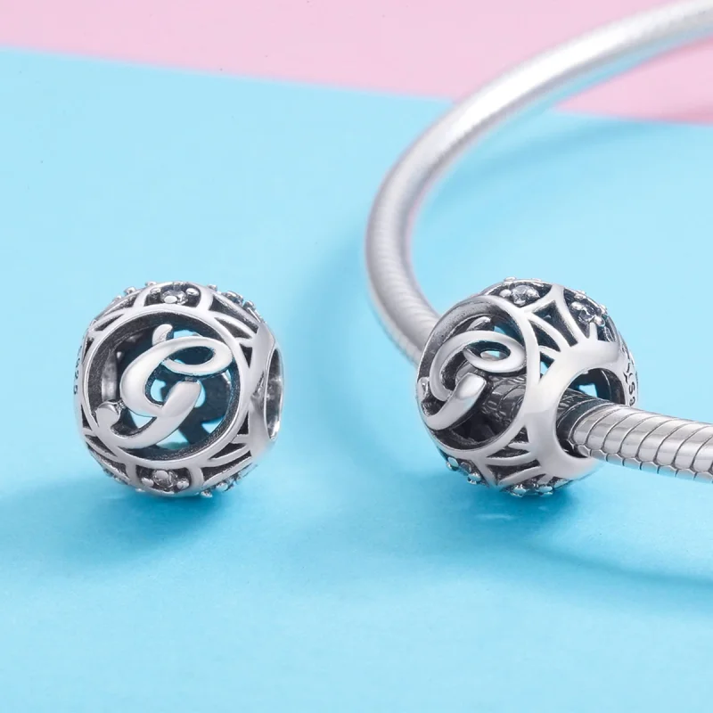 (imagem para) Pandora Style Letter-G Charm - SCC738-G - Visualizar 3