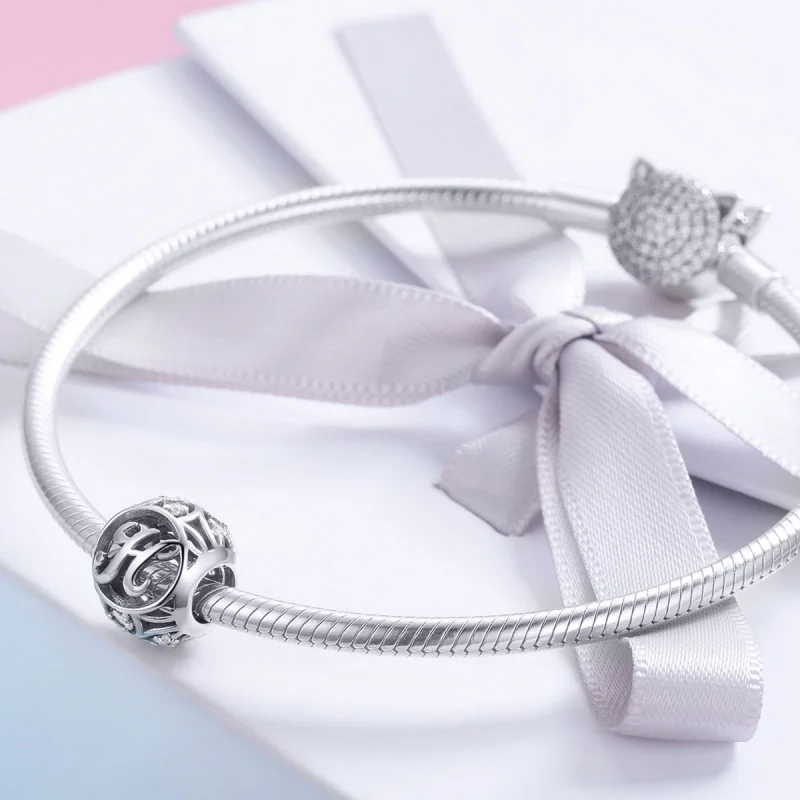 (imagem para) Pandora Style Letter-H Charm - SCC738-H - Visualizar 4