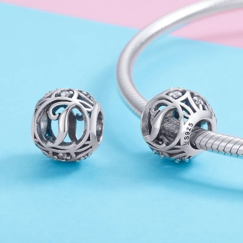 (imagem para) Pandora Style Letter-I Charm - SCC738-I - Visualizar 3