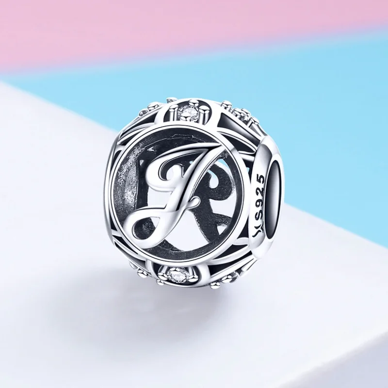(imagem para) Pandora Style Letter-J Charm - SCC738-J - Visualizar 2