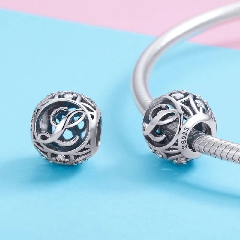 (imagem para) Pandora Style Letter-L Charm - SCC738-L - Visualizar 3