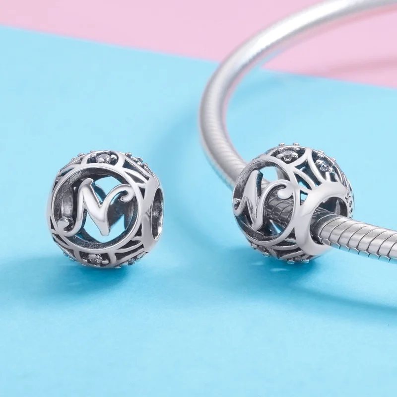 (imagem para) Pandora Style Letter-N Charm - SCC738-N - Visualizar 3