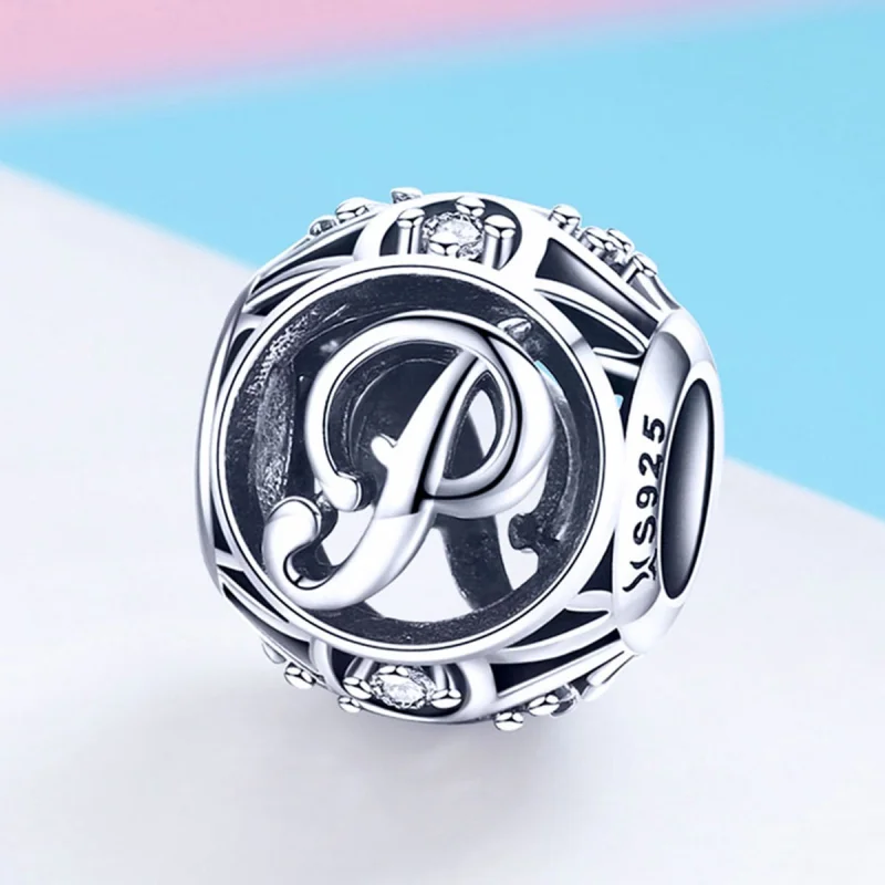 (imagem para) Pandora Style Letter-P Charm - SCC738-P - Visualizar 2