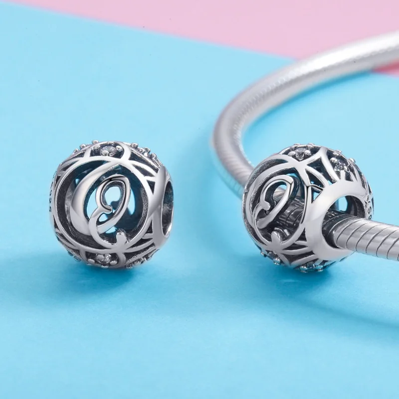 (imagem para) Pandora Style Letter-Q Charm - SCC738-Q - Visualizar 3