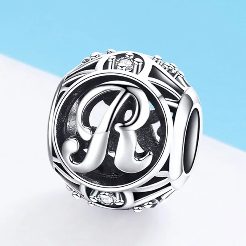(imagem para) Pandora Style Letter-R Charm - SCC738-R - Visualizar 2