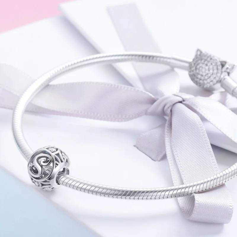 (imagem para) Pandora Style Letter-S Charm - SCC738-S - Visualizar 4