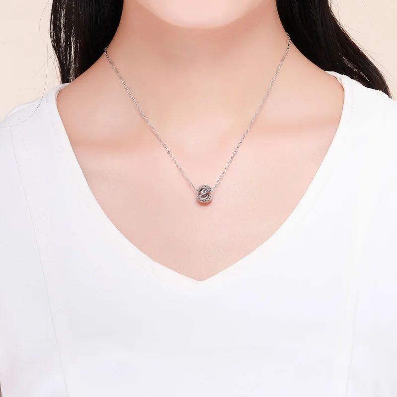 (imagem para) Pandora Style Letter-S Charm - SCC738-S - Visualizar 5