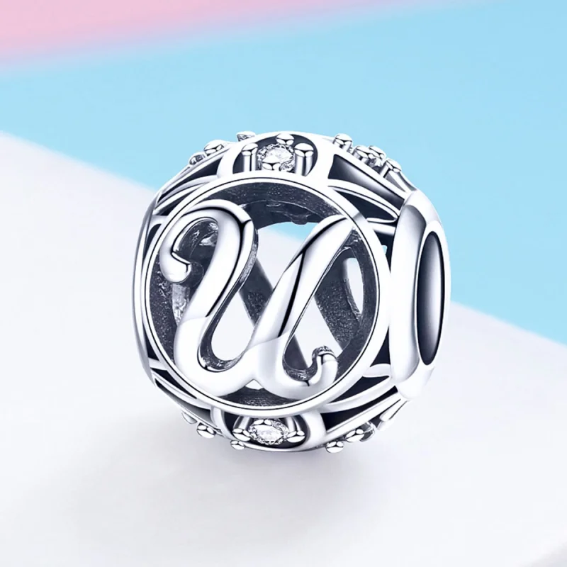 (imagem para) Pandora Style Letter-U Charm - SCC738-U - Visualizar 2