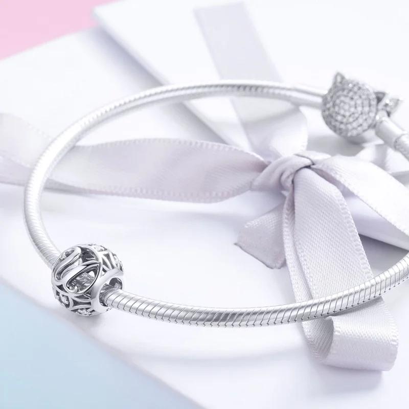 (imagem para) Pandora Style Letter-U Charm - SCC738-U - Visualizar 4