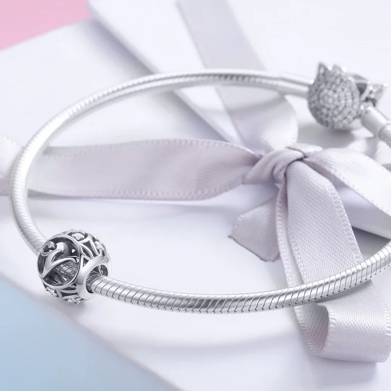 (imagem para) Pandora Style Letter-V Charm - SCC738-V - Visualizar 4