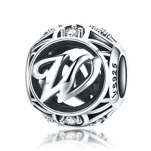 (imagem para) Pandora Style Letter-W Charm - SCC738-W