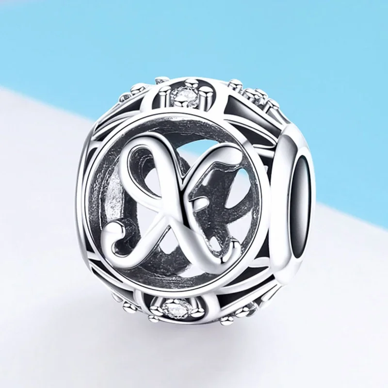 (imagem para) Pandora Style Letter-X Charm - SCC738-X - Visualizar 2