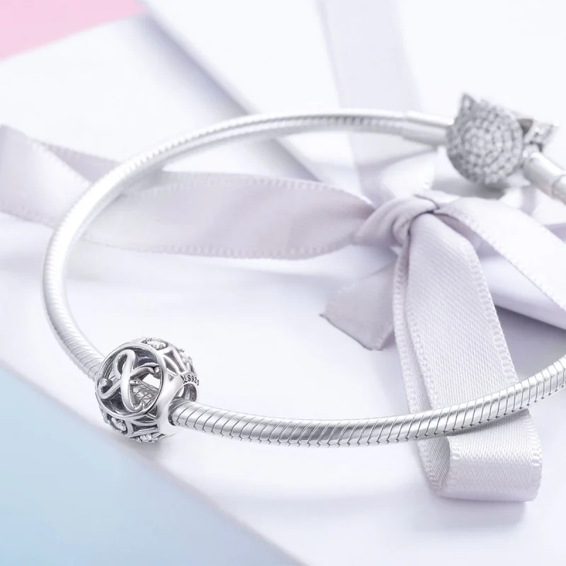 (imagem para) Pandora Style Letter-X Charm - SCC738-X - Visualizar 4