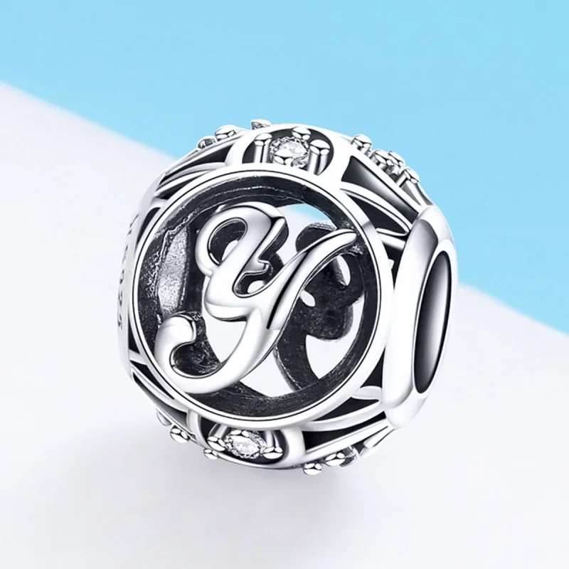 (imagem para) Pandora Style Letter-Y Charm - SCC738-Y - Visualizar 2