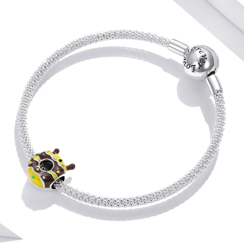 (imagem para) Pandora Style Little Bee Donuts Charm - SCC1878 - Visualizar 3