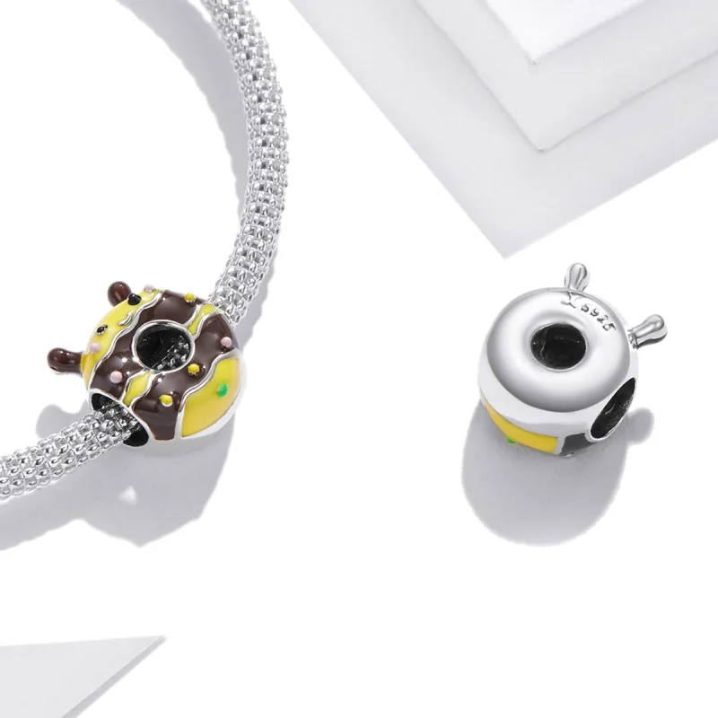 (imagem para) Pandora Style Little Bee Donuts Charm - SCC1878 - Visualizar 4