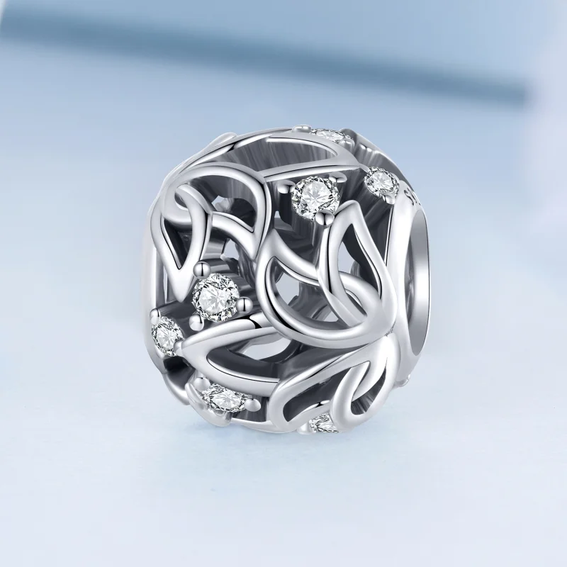 (imagem para) Pandora Style Lotus Charm - BSC675 - Visualizar 2
