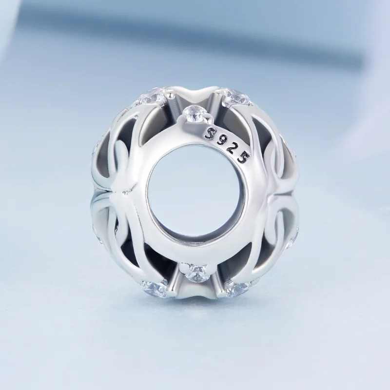 (imagem para) Pandora Style Lotus Charm - BSC675 - Visualizar 3