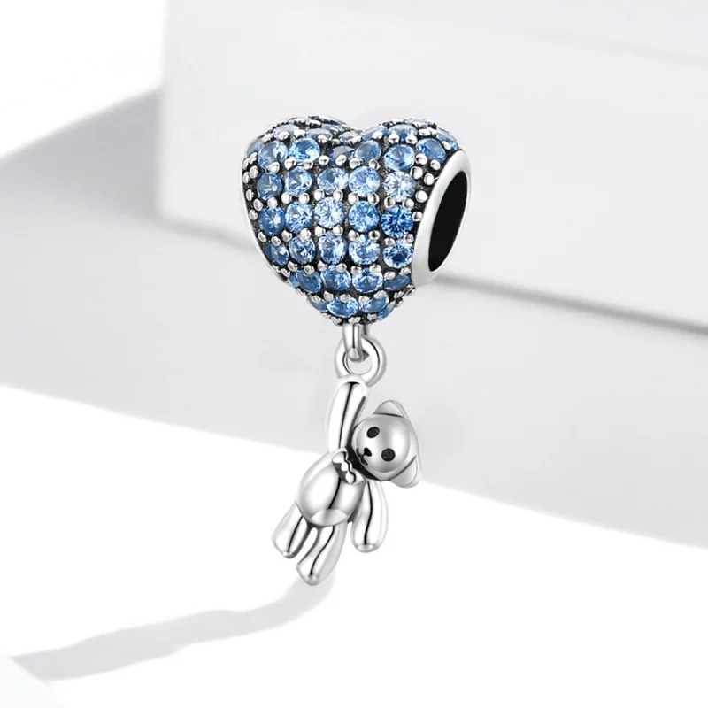 (imagem para) Pandora Style Love Balloon Bear Charm - SCC2023 - Visualizar 2
