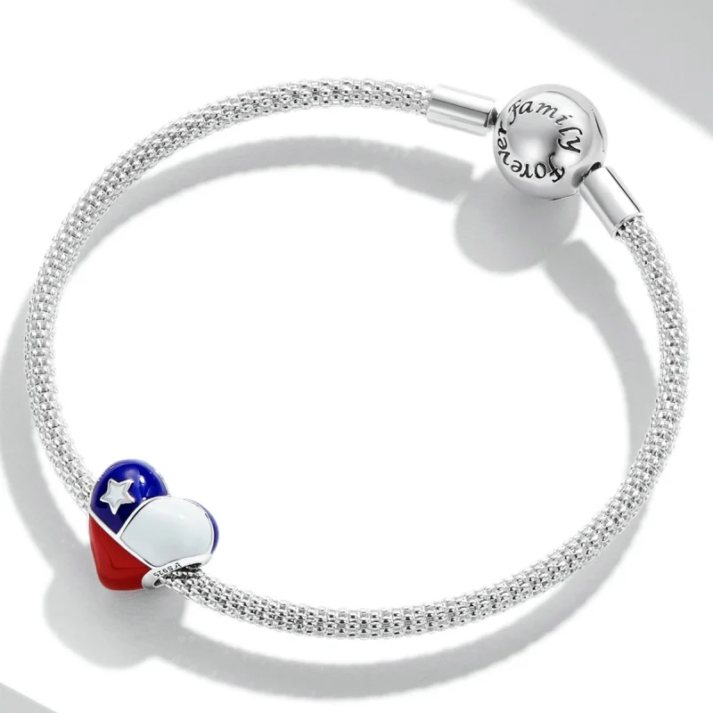 (imagem para) Pandora Style Love Chile Flag Charm - SCC2110 - Visualizar 3