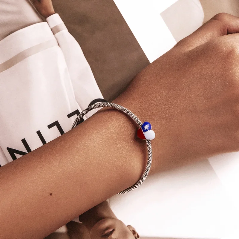 (imagem para) Pandora Style Love Chile Flag Charm - SCC2110 - Visualizar 5