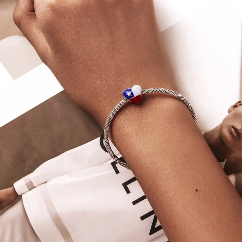 (imagem para) Pandora Style Love Chile Flag Charm - SCC2110 - Visualizar 6