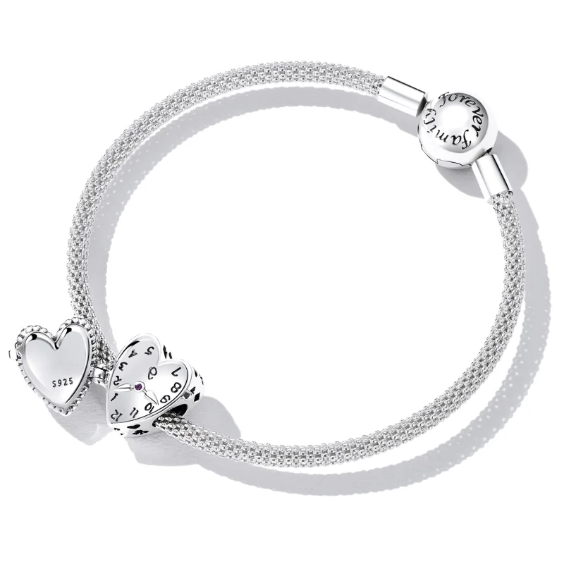 (imagem para) Pandora Style Love Clock Charm - SCC2245 - Visualizar 5