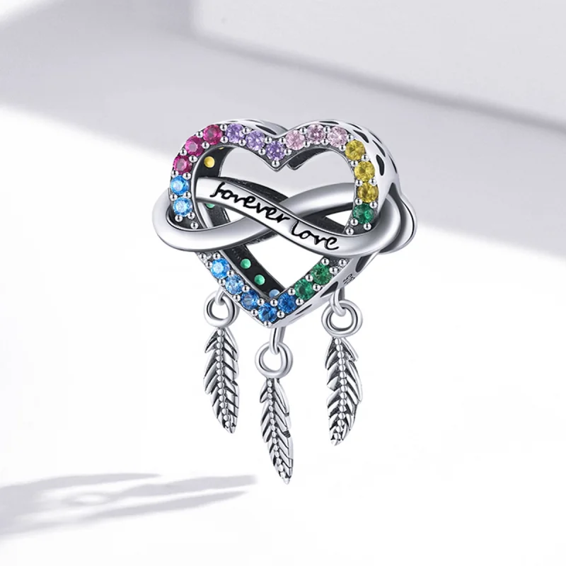 (imagem para) Pandora Style Love Dream Catcher Charm - BSC506 - Visualizar 2