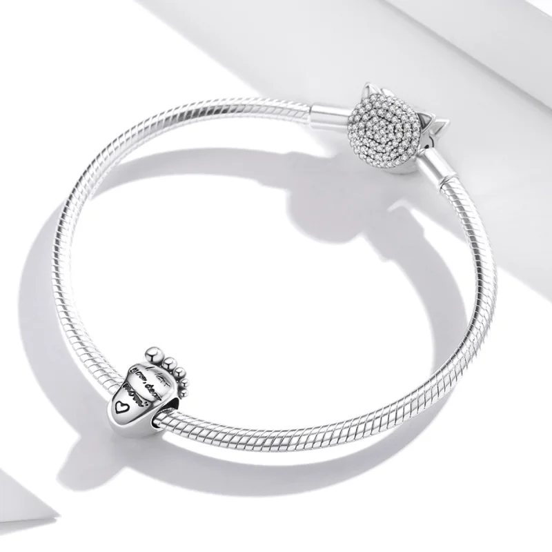 (imagem para) Pandora Style Love Feet Charm - SCC1901 - Visualizar 3