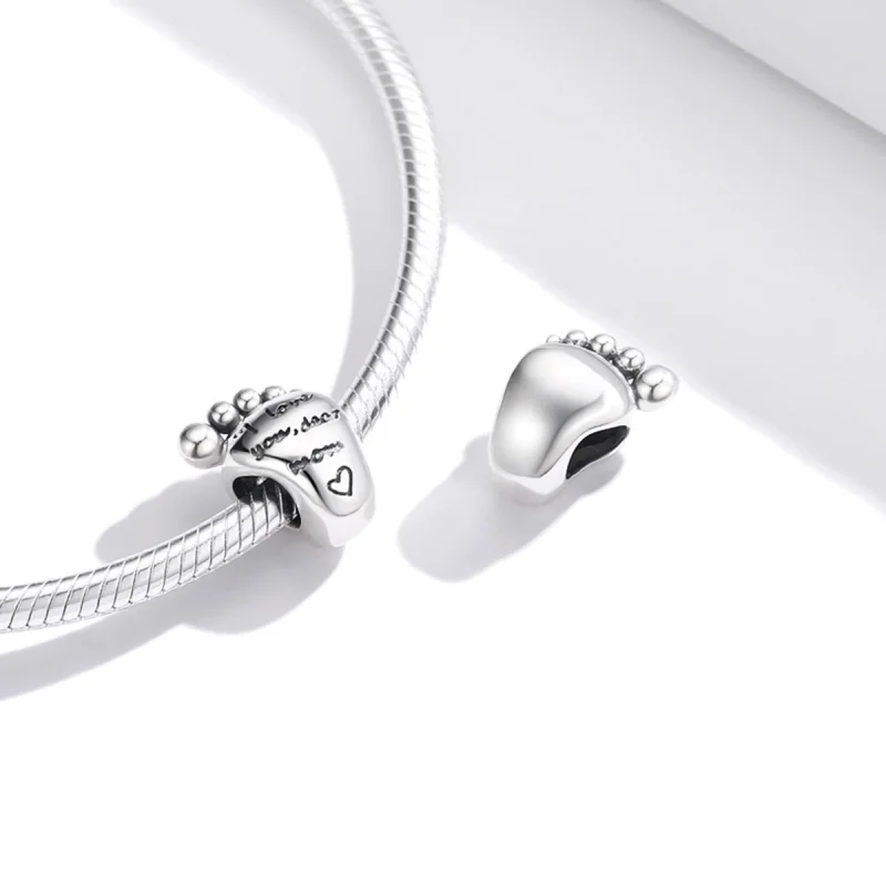 (imagem para) Pandora Style Love Feet Charm - SCC1901 - Visualizar 4