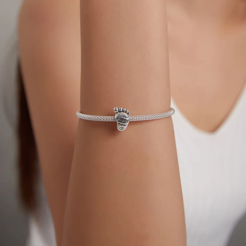 (imagem para) Pandora Style Love Feet Charm - SCC1901 - Visualizar 5