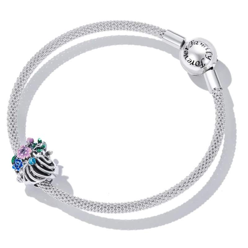 (imagem para) Pandora Style Love Rib Flower Charm - SCC2239 - Visualizar 5
