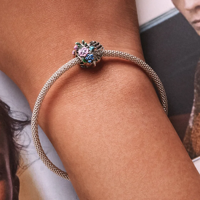 (imagem para) Pandora Style Love Rib Flower Charm - SCC2239 - Visualizar 6