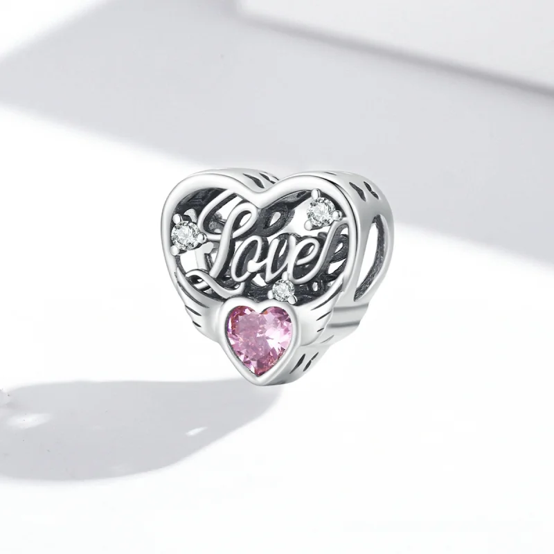 (imagem para) Pandora Style Love Wings Charm - BSC528 - Visualizar 2