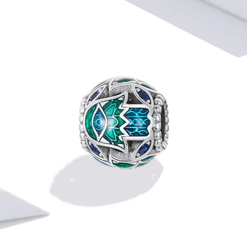 (imagem para) Pandora Style Lucky Hand Charm - BSC565 - Visualizar 2