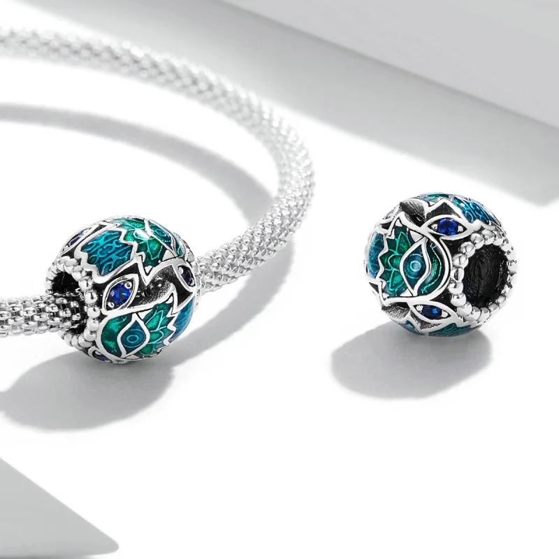 (imagem para) Pandora Style Lucky Hand Charm - BSC565 - Visualizar 4