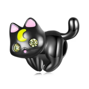 (imagem para) Pandora Style Moon Cat Charm - SCC2386