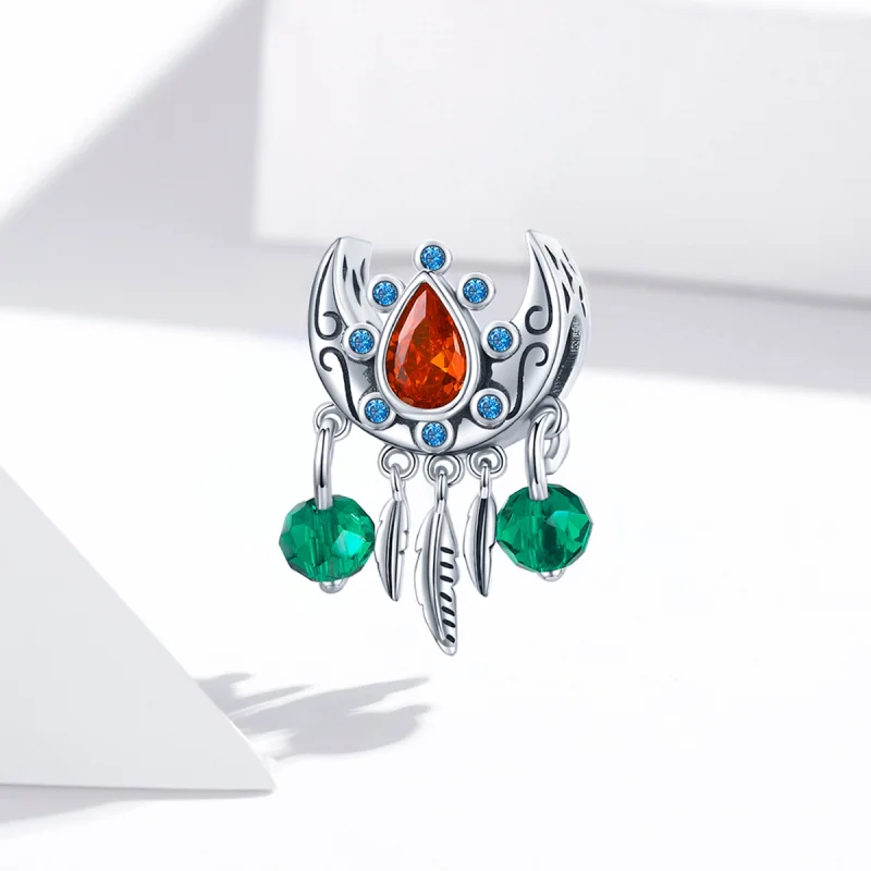 (imagem para) Pandora Style Moon Dream Catcher Charm - BSC452 - Visualizar 2