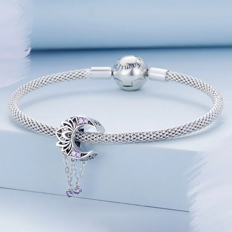 (imagem para) Pandora Style Moon Tassel Charm - BSC636 - Visualizar 3