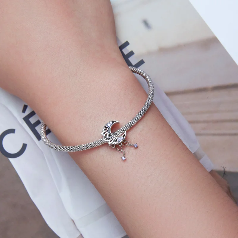 (imagem para) Pandora Style Moon Tassel Charm - BSC636 - Visualizar 5