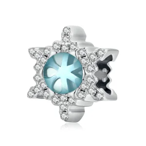 (imagem para) Pandora Style Moonstone Snowflake Charm - BSC512