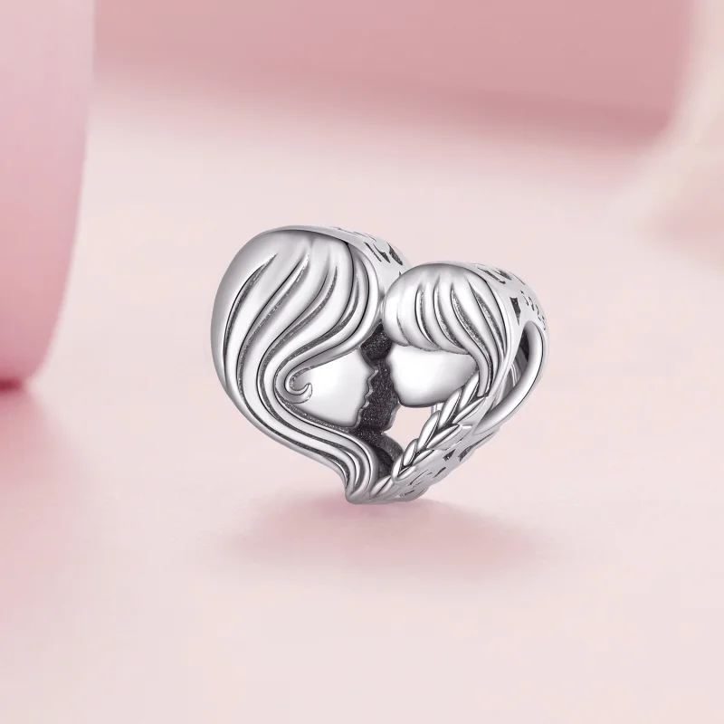 (imagem para) Pandora Style Mother and Daughter Charm - BSC687 - Visualizar 2