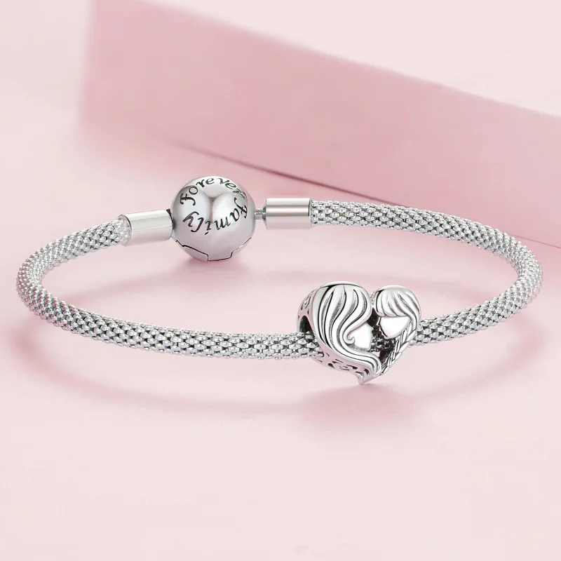 (imagem para) Pandora Style Mother and Daughter Charm - BSC687 - Visualizar 5