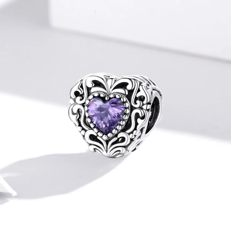 (imagem para) Pandora Style Mysterious Heart Charm - SCC1929 - Visualizar 2